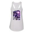 thumbnail image 2 of Wild Bobby, Fantasy Wolf Howling at The Full Moon Animal Lover Ladies Racerback Tank Top, White, Large, 2 of 3