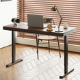 thumbnail image 2 of FunniHomi 55" Width Home Office Electric Standing Desk with Drawers, Sit Stand Desk with Storage, USB Charging, Height Adjustable Computer Desk for Home Office, Rustic Top and Black Adjustable Frame, 2 of 10