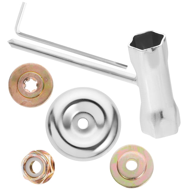 AURARMLET 1Jgo Discos Metálicos Y Llaves Para Cortadora De Césped Diseñados Para Uso Diario