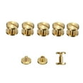 thumbnail image 1 of SUTENGDA 5x Pure Brass Rivet Screws  DIY Flat Belt Screw Leather Craft Chicago Nail Brass Solid Rivets Stud Head Height, 1 of 4