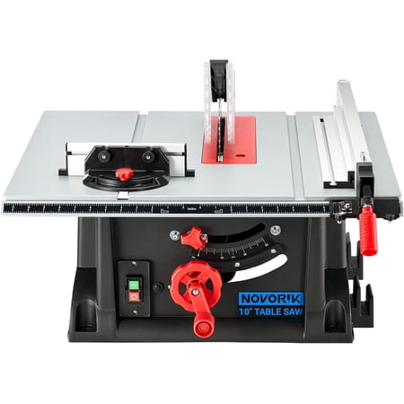 10“ Portable Table Saw, 10 Inch Heavy-Duty Table Saw with 15 Amp Motor, Benchtop 10-Inch Table Saw with TCT Saw Blade for Woodworking Included