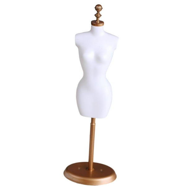 Soporte de Maniquí para Exhibición de Vestido, Soporte de Ropa, Juguete para Niños, Juguete de Simulación para Casa de Muñecas 1/6, Decoración de Esce blanco