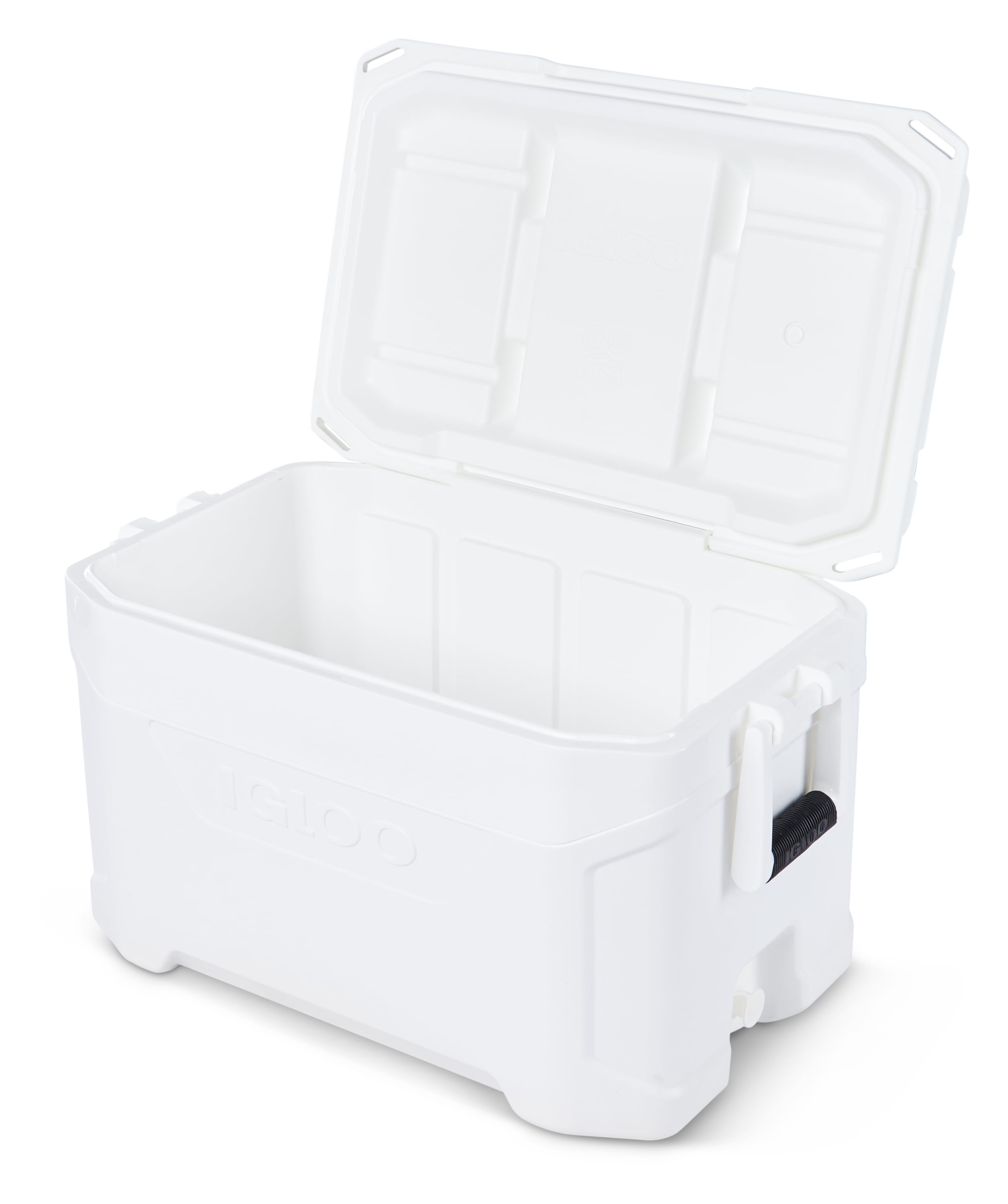 Igloo 50q Latitude Ice Chest Water Cooler with Mobile Device Stand, White