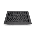 thumbnail image 2 of 8x12 Floor Vent Cover Register with Damper VR100 – Tudor Mushroom Design, Cast Aluminum, Powder Coated, Repaintable – For Floors, Walls & Ceilings, 2 of 10