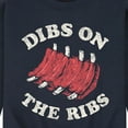 thumbnail image 3 of Instant Message - Dibs On The Ribs - Men's Crew Neck Fleece Pullover, 3 of 6