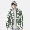thumbnail image 3 of Pofeuu Alpaca Faces Print Sun Protection Outdoor Lightweight Full Zip UV Cooling Hoodie Long Sleeve Summer Clothing for Outdoor Hiking-Small, 3 of 5
