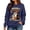 A-Navy, variant on Sweatshirt for Women Spooky Season Sweatshirt Halloween Crewneck Sweatshirt Graphic Lightweight Pullover Tops Fall Sweatshirt