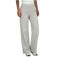 thumbnail image 2 of Ahabrexf Trousers for Women,Casual High Waisted Straight Leg Breathable Twill Pants, 2 of 9