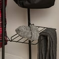 thumbnail image 6 of IRIS USA Clothes Rack with 3 Metal Shelves, Freestanding Clothing Racks for Hanging Clothes, Easy to Assemble, Metal Sturdy Garment and Accessories Rack, Small Space Storage Solution, Black, 6 of 10