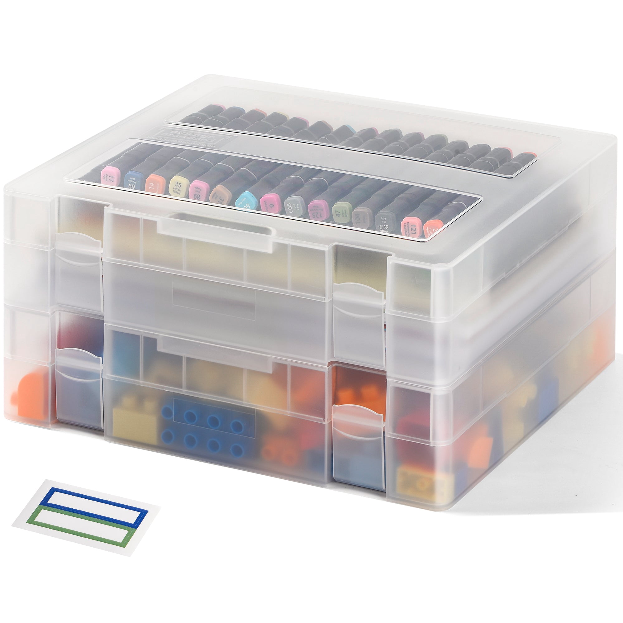 Storage Standard 2-Pack Art & Craft Organizer Box with Stackable Containers
