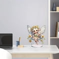 thumbnail image 4 of Kit de adornos de mesa con pintura de diamante de doble cara con forma especial de Hada de las flores, 4 of 9