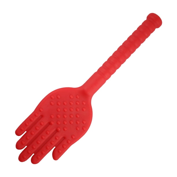EeaseMX Martillo de masaje de plástico para la salud, con forma de palma, para terapia de fitness, alivio de la fatiga y relajación (rojo)
