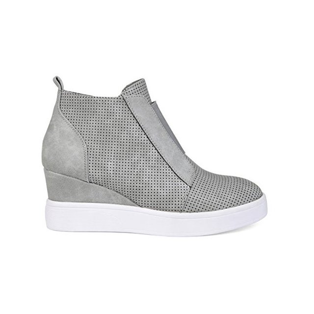 Brinley Co Femmes CLAYRE-BLU-075 Cuir Haut à Fermeture Éclair