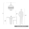 thumbnail image 2 of Golden Lighting Colson 6-Light Chandelier in Olympic Gold with Matte Black Shade, 2 of 5