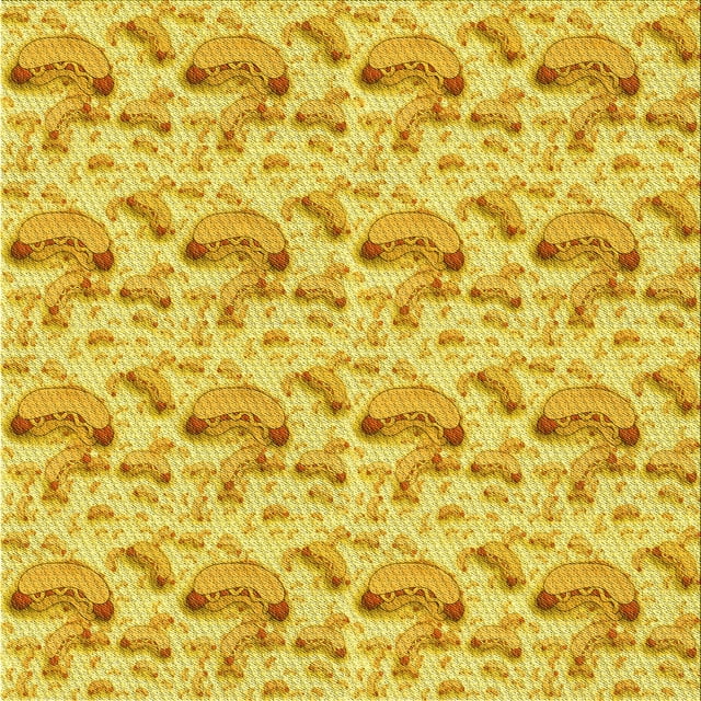 Ahgly Company Tapis d'Intérieur Lavables à la Machine, Carrés Transitionnels, Jaune Banane, 7' Carré