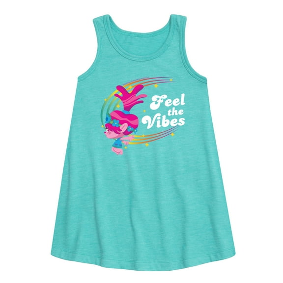 Trolls - Feel The Vibes Poppy - Toddler & Youth Girls A-line Dress