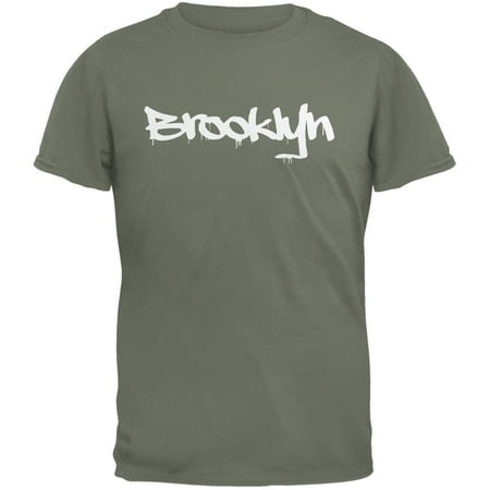 New York City Brooklyn Graffiti Military Green Adult