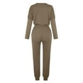 thumbnail image 5 of JGGSPWM 2 Piece Sweatsuits for Women Casual Active Wear Outfit Jogger Set Fall Fashion 2023 Matching Pajama Pjs Lounge Wear Z- Coffee M, 5 of 5