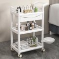 thumbnail image 3 of Carro de herramientas médicas con ruedas, carrito de peluquería, carrito de salón de tatuajes y cosméticos, carrito de pestañas, muebles de belleza KMST, 3 of 5