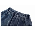 thumbnail image 4 of UJNDER Girls Capri Trousers Casual Style Elastic Waist Lightweight Breathable Soft Daily Wear Girls Pants,Blue,15-16 Years, 4 of 9