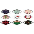 thumbnail image 2 of 9-Pack: Christmas Themed Kids Two-Layered Reusable Face Mask With Adjustable Ear Loops-OLDSKU, 2 of 4