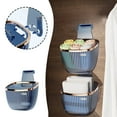 thumbnail image 4 of XYAIYT Dual Pack Kitchen Wall Hanging Baskets for Garlic Ginger Storage Easy Install ABS Material with Hooks Multipurpose Stackable Organizer for Pantry Office Bathroom 6.96 x 5.97 x 5.06 in, 4 of 8