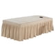 thumbnail image 5 of Falda para mesa de masajes, cenefa para cama de salón de belleza, funda de sábana con orificio para el aliento para Camello claro, 5 of 9