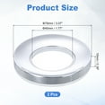 thumbnail image 2 of 2Pcs Bathroom Sink Mounting Ring, Zinc Alloy Sink Drain Mount Support Base for Home Countertop Glass Ceramic Sinks, Silver, 2 of 6