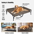 thumbnail image 5 of Veehoo Cooling Elevated Dog Bed with Guardrail & Slope Headrest, Teslin Mesh, X Large, Brown, 5 of 8