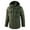 Army Green, variant on Utoimkio Men's Cotton Lined Windproof Hooded Jacket Winter Long Sleeve Button Down Hooded Coats Fall Winter Outwear with Pockets