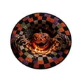 thumbnail image 2 of Halloween Pumpkin Circular Rug Spiral Visual Illusion Decorative Floor Mat Soft Velvet Round Doormat for Front Door Porch Indoor Home Halloween Decor, 2 of 8