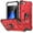 Red, variant on Nalacover Rugged Case for iPhone SE 2022/iPhone SE 2020/iPhone 8/iPhone 7, Hybrid PC + TPU Military Grade Shockproof Cover with Rotated Ring Holder Kickstand Magnetic Car Mount Case, Darkblue