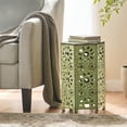thumbnail image 3 of Elliot Outdoor 12 Inch Sunburst Iron Side Table, Crackle Green, 3 of 10