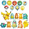 thumbnail image 2 of Globo de Pokémon Pikachu Geni Tortuga Maravillosa Rana Hierba Pequeño Dragón de Fuego Globo de Aluminio Decoración de Fiesta de Cumpleaños para Niños, 2 of 5