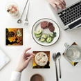 thumbnail image 1 of RYLABLUE Happy Halloween Set of 8 Coaster for Drinks, Absorbent Ceramic Stone Coasters Cup Mat with Cork Base for Home Kitchen Room Coffee Table Bar Decor, 1 of 4