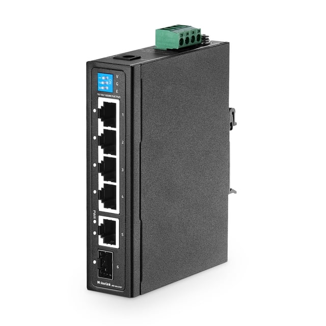 Switch de red industrial Gigabit PoE de 6 puertos MokerLink