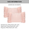 thumbnail image 6 of BednLinens Set of 2 Peach Queen 20"X30" Microfiber Ruffle Pillow Shams Farmhouse Vintage Victorian Pillowcases, 6 of 7