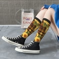 thumbnail image 5 of Logiee Yellow Black Plaid Sunflower Print Gift Stocking Stuffers,Adult Stockings,Novelty Socks,Funny Socks Birthday Running Walking Sleeping, 5 of 6