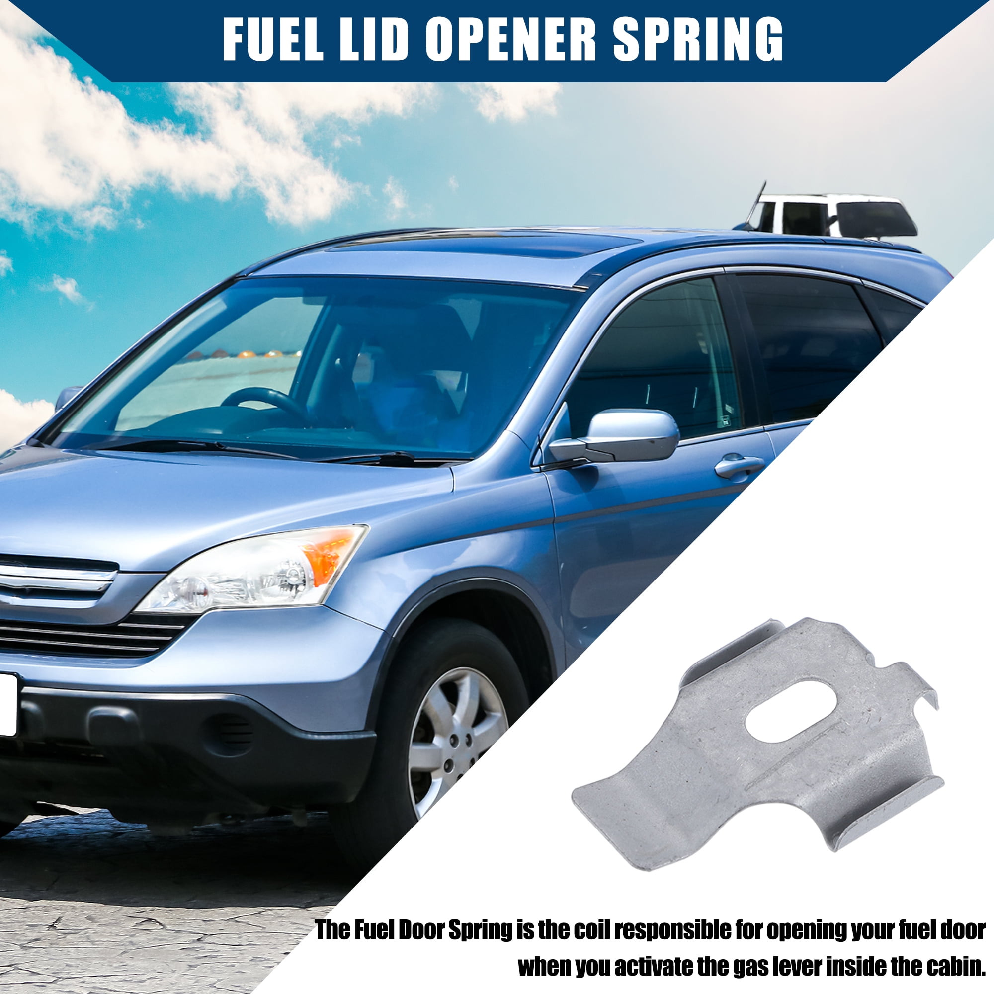 Unique Bargains Fuel Lid Opener Spring for Honda CR-V 2007-2011 / / 1 Pc Silver Tone
