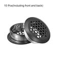 thumbnail image 3 of Unique Bargains Évent Circulaire 33mm 10 Pack Évents en Acier Inoxydable Double Panneau Noir, 3 of 5