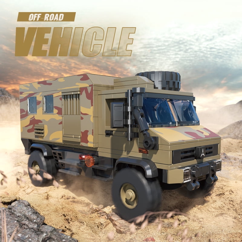 U4000 Off-Road Vehicle Building Kit,643PCS Camo Model Car, Desktop Decor, STEM Toy Gift for Teens & Adults, Compatible Bricks