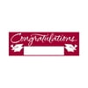 Pack of 6 Graduation Burgundy and White "Congratulations" Giant Party Banners 60"