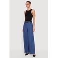 thumbnail image 2 of Women's High Waisted Wide Leg Chambray Pants, 2 of 4