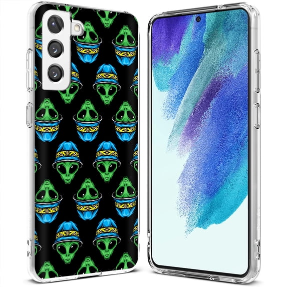 TalkingCase Slim Case Compatible for Samsung Galaxy S21 FE 5G (Fan Edition), Alien wear Hat Print, Lightweight, Flexible, Soft, USA