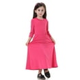 thumbnail image 3 of KYAIGUO Robes à Volants pour Filles 1-12 Ans Bébé Manches Longues Décontractées Robe Maxi Ligne A, 3 of 8