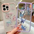 thumbnail image 4 of case for iPhone 15 Pro Case Cute Glitter with Butterfly Phone Case for iPhone 15 Pro for Women Girls Lens Protection Shockproof Protective Cover Soft Silicone Clear Dainty Cases 6.1 ” (Pink), 4 of 8