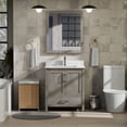 thumbnail image 2 of Jacques 30 in. W x 22 in. D Distressed Grey Bath Vanity and White Quartz Top, 2 of 9