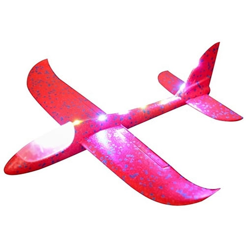 Details about   Airplane Hand Launch Glider 1 Foam ORANGE Color Throw Plane Double Tale14in/36cm 