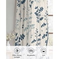 thumbnail image 6 of Blue Teal Botanical Sheer Curtains 63 Inch Length 2 Panels Set for Living Room/Bedroom, Rustic Country Spring Floral Summer Leaf Kitchen Curtains Grommet Curtains Window Treatments 42"x63"x2, 6 of 7