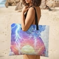 thumbnail image 5 of Pastel Waves Stormy Sunset Art Waterproof Picnic Blanket with Foldable Zipper, Suitable for Outdoor Use, Suitable for Travel, Camping, Beaches, Parks, Grasslands, Picnic Blanket Accessories, 5 of 8